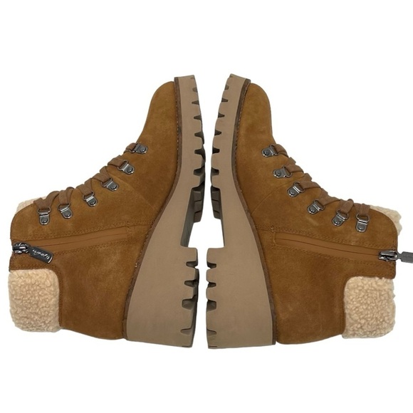 Blondo Devin Camel Suede Waterproof Sherpa Lined Casual Hiking Boots Womens 8 - Picture 10 of 15